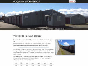 Hoquiam Storage Website